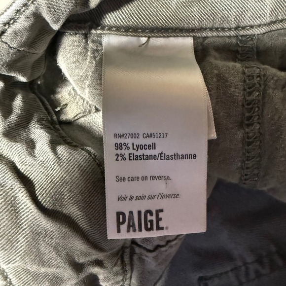 Paige Wide Leg Pants Womens 28 Green Lyocell Drawstring Relaxed Casual Trousers - Picture 6 of 13